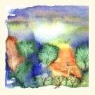 Fabelwald von Karin Sittenauer, Aquarell